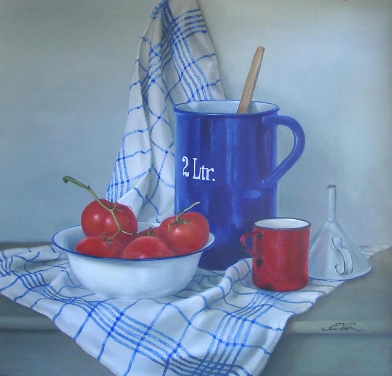 Still-life red, white and blue